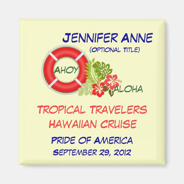 Aloha Group Family Custom Cruise Magnet (Front)