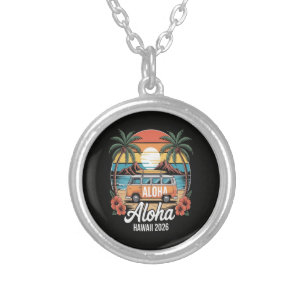 Aloha Hawaii 2026 Silver Plated Necklace