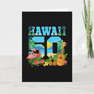 Aloha Hawaii 50th Birthday Hawaii Tropical Hawaiia Card