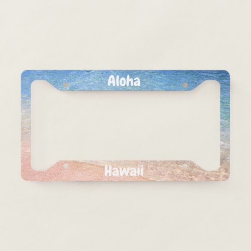 Aloha Hawaii Beach License Plate Frame