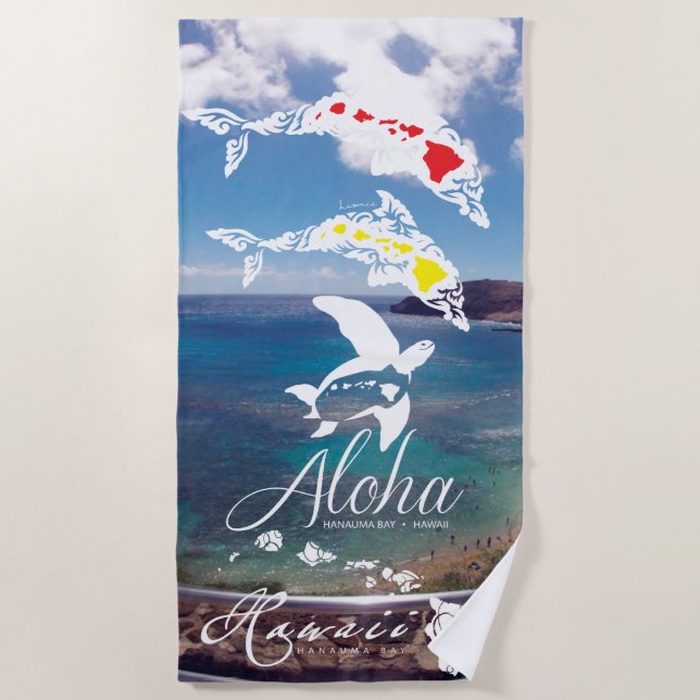 Aloha Hawaii Beach Towel (Front)