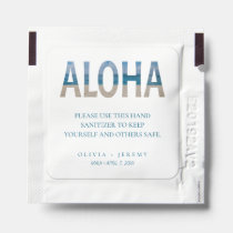 Aloha Hawaii Beach Tropical Wedding Hand Sanitizer Packet