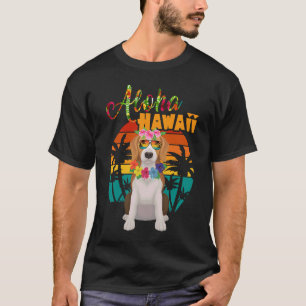 Aloha Hawaii Beagles Dog Wearing Sunglasses Total T-Shirt