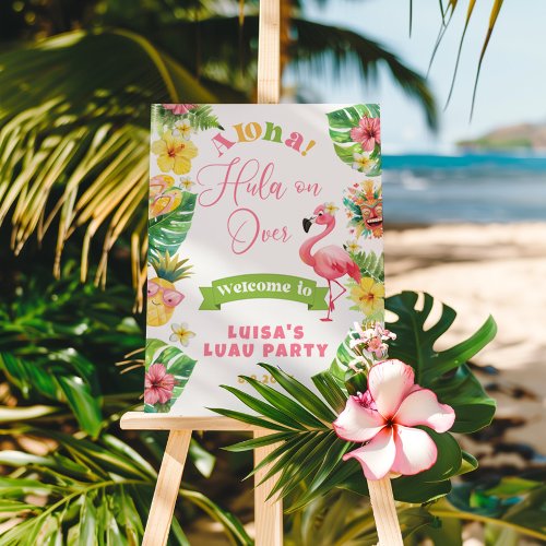 Aloha Hawaii birthday party welcome Foam Board