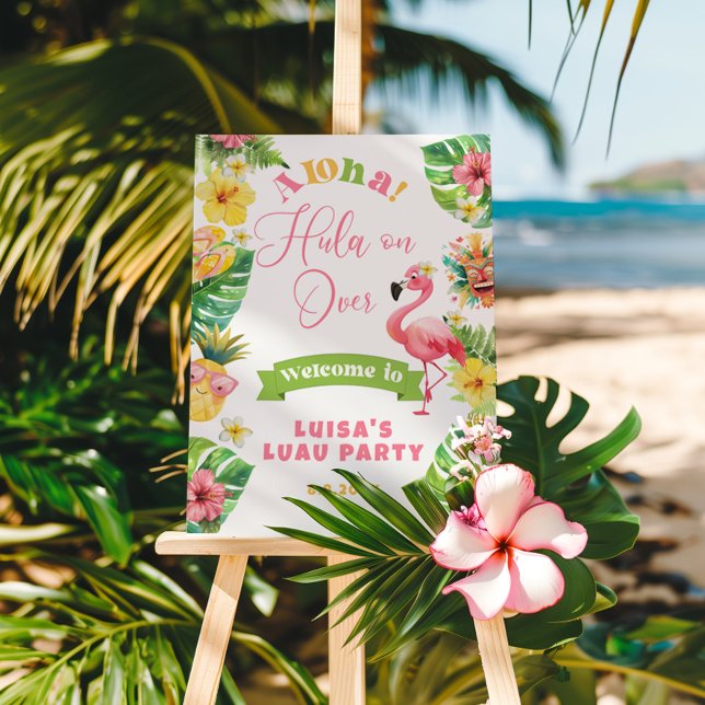 Aloha Hawaii birthday party welcome Foam Board (Creator Uploaded)