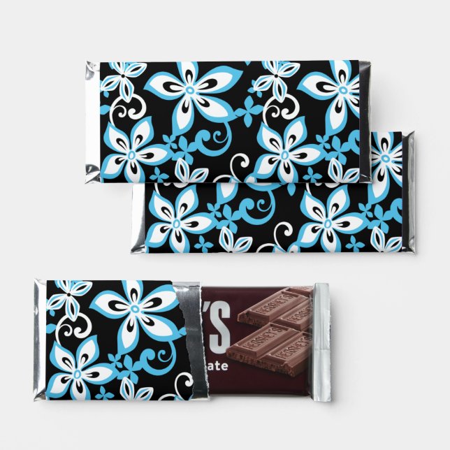 ALOHA HAWAII (BLACK/BLUE) HERSHEY BAR FAVORS (Front)