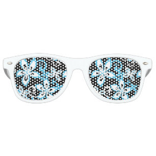 ALOHA HAWAII (BLACK/BLUE) RETRO SUNGLASSES