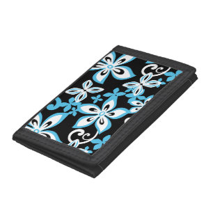 ALOHA HAWAII (BLACK/BLUE) TRIFOLD WALLET