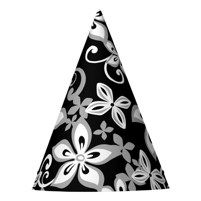 ALOHA HAWAII (BLACK/GRAY) PARTY HAT (Front)