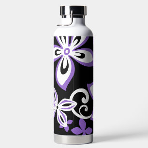 ALOHA HAWAII (BLACK/LAVENDER) WATER BOTTLE