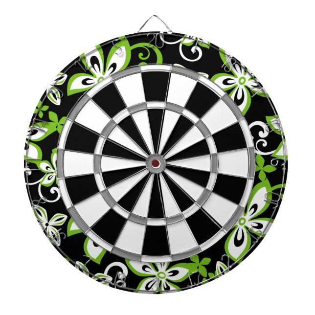 ALOHA HAWAII (BLACK/LIME) DART BOARD (Front)