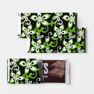 ALOHA HAWAII (BLACK/LIME) HERSHEY BAR FAVORS
