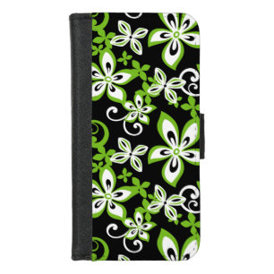 ALOHA HAWAII (BLACK/LIME) iPhone 8/7 WALLET CASE