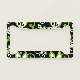 ALOHA HAWAII (BLACK/LIME) LICENSE PLATE FRAME