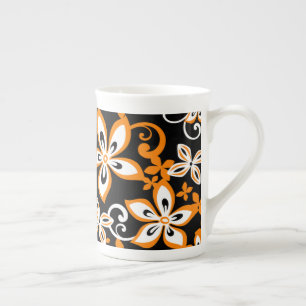ALOHA HAWAII (BLACK/ORANGE) BONE CHINA MUG
