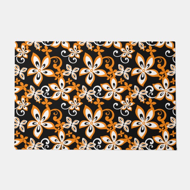 ALOHA HAWAII (BLACK/ORANGE) DOORMAT (Front)