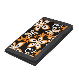 ALOHA HAWAII (BLACK/ORANGE) TRIFOLD WALLET