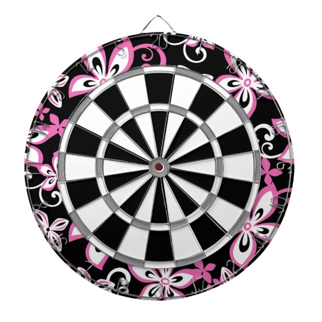 ALOHA HAWAII (BLACK/PINK) DART BOARD (Front)
