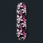 ALOHA HAWAII (BLACK/PINK) SKATEBOARD<br><div class="desc">Aloha Hawaii Pattern in Black/Pink. Copyright by Kelly Hironaka, No. 3 Design</div>
