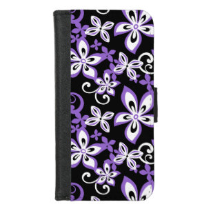 ALOHA HAWAII (BLACK/PURPLE) iPhone 8/7 WALLET CASE