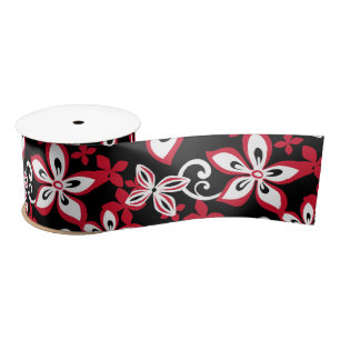 ALOHA HAWAII (BLACK/RED) SATIN RIBBON