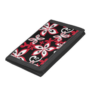 ALOHA HAWAII (BLACK/RED) TRIFOLD WALLET