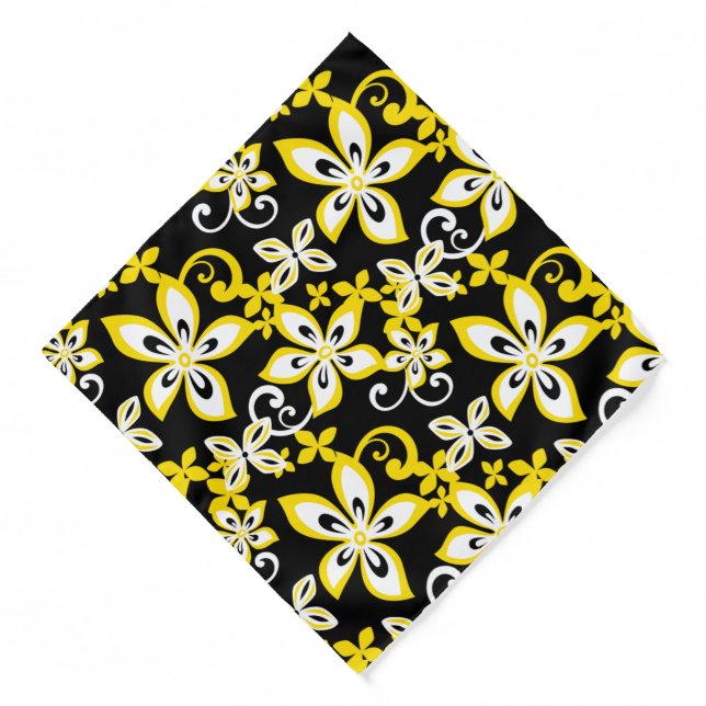 ALOHA HAWAII (BLACK/YELLOW) Bandana (Front)