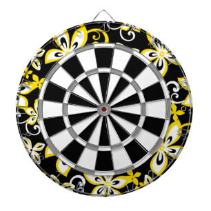 ALOHA HAWAII (BLACK/YELLOW) DART BOARD