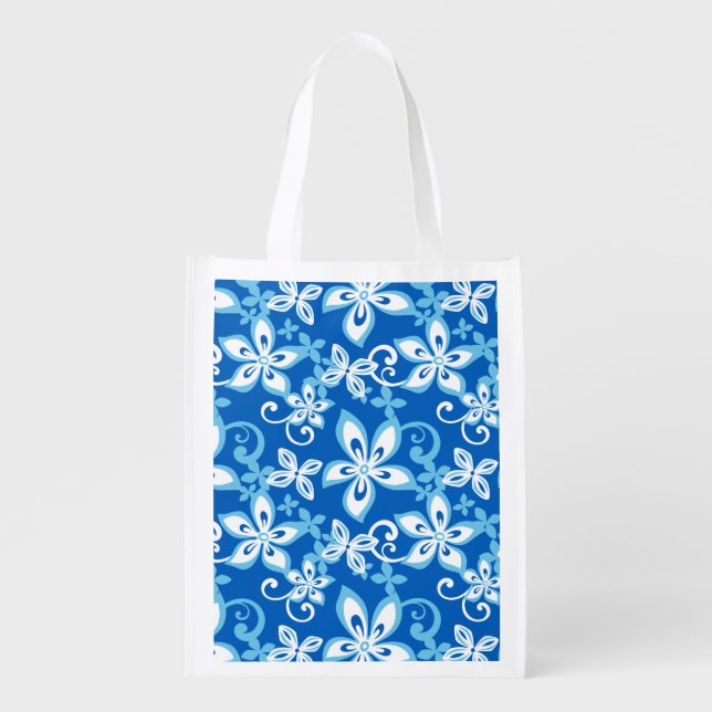 ALOHA HAWAII (BLUE x 2) Grocery Bag (Front)