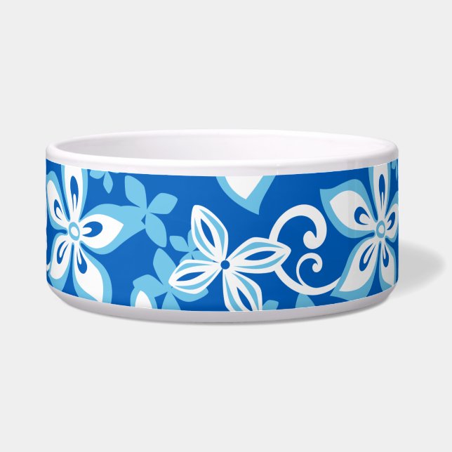 ALOHA HAWAII (BLUES) Ceramic Pet Bowl (Front)