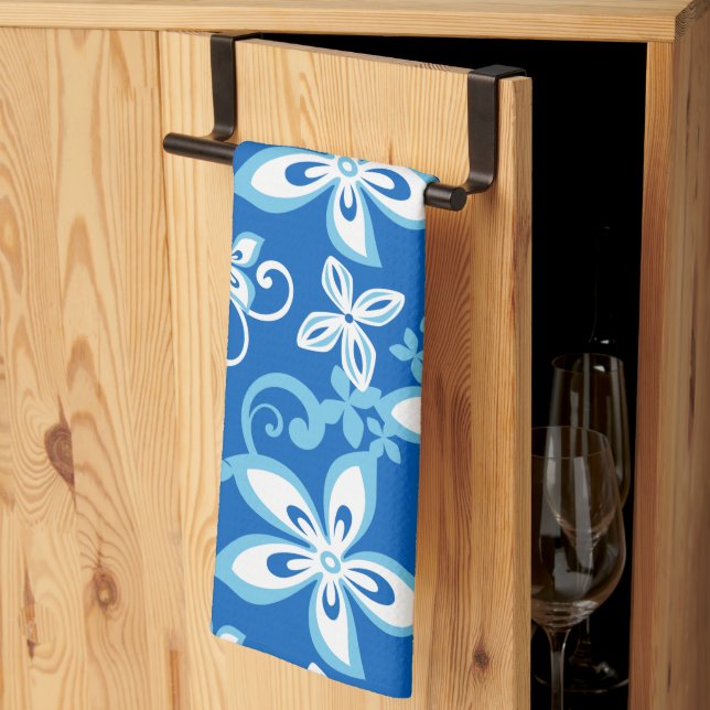 ALOHA HAWAII (BLUES) Kitchen Towels (Thirds Fold)