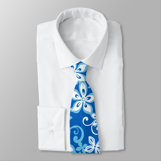 ALOHA HAWAII (BLUES) NECK TIE (Tied)