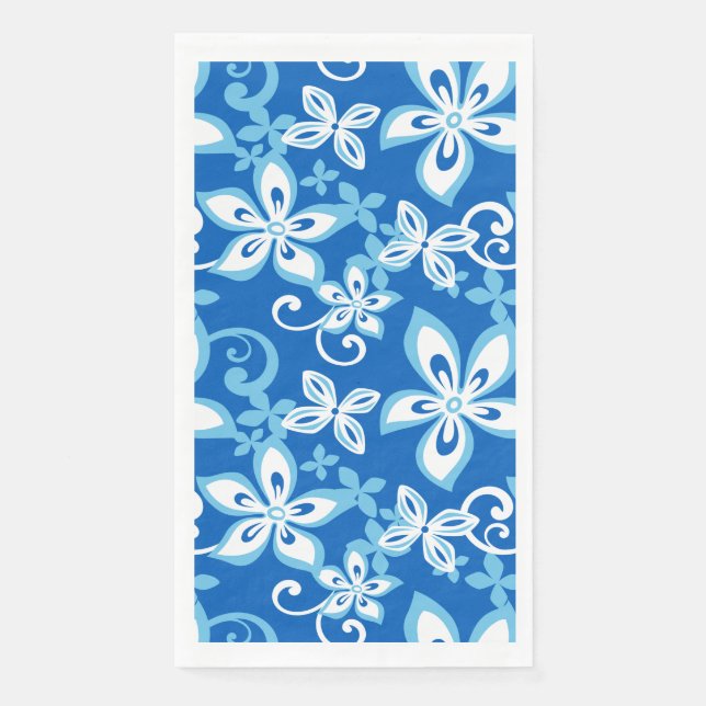 ALOHA HAWAII (BLUES) PAPER GUEST TOWELS (Front)