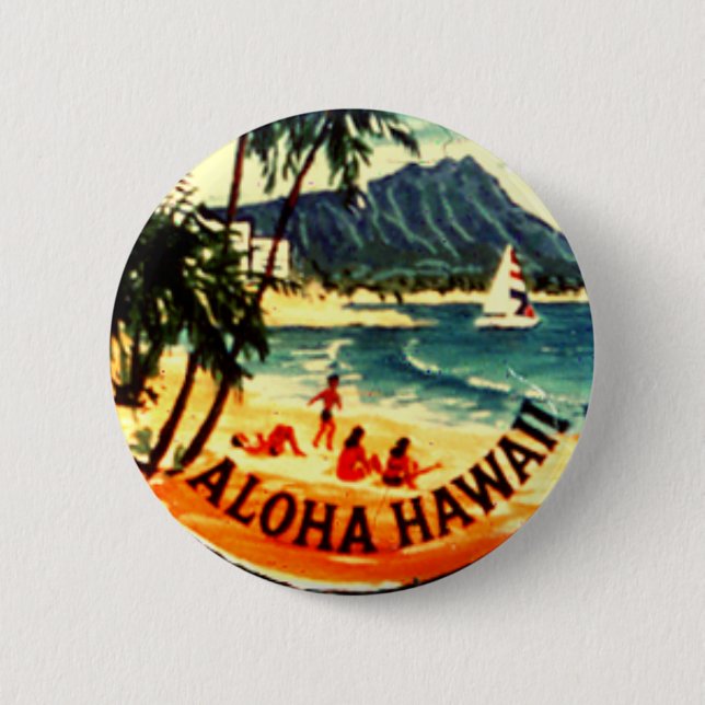 Aloha Hawaii Button (Front)
