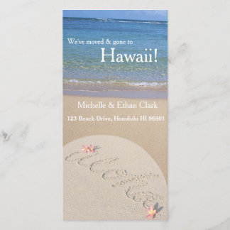 Aloha Hawaii Change of Address Custom Photo Card
