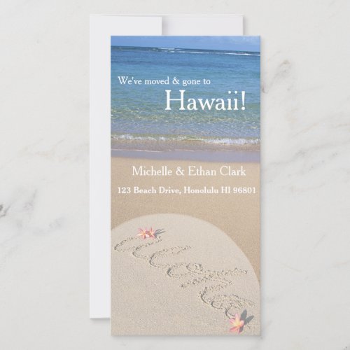 Aloha Hawaii Change of Address Custom Photo Card