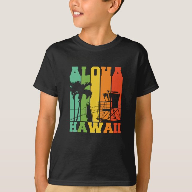 ALOHA HAWAII COLORFUL RETRO T-Shirt (Front)