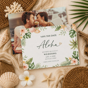 Aloha Hawaii Destination Wedding Photo Save The Date