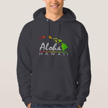Aloha Hawaii (distressed Design) Hoodie by RobotFace at Zazzle