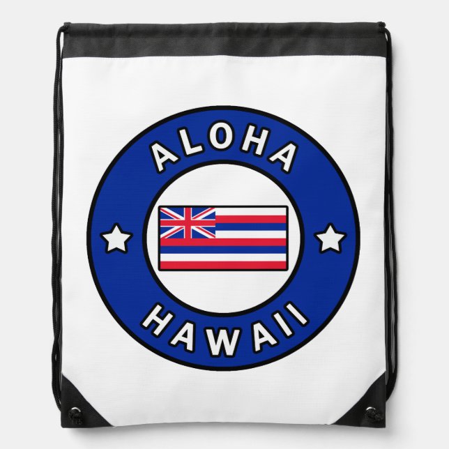 Aloha Hawaii Drawstring Bag (Front)