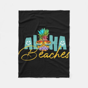 Aloha hawaii from the island feel the aloha aloha fleece blanket