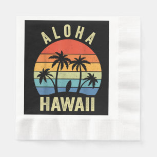 Aloha Hawaii Hawaiian Island Shirt Palm Beach Surf Napkins