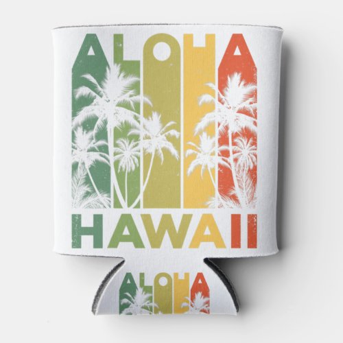 Aloha Hawaii Hawaiian Island T shirt Vintage 1980s Can Cooler