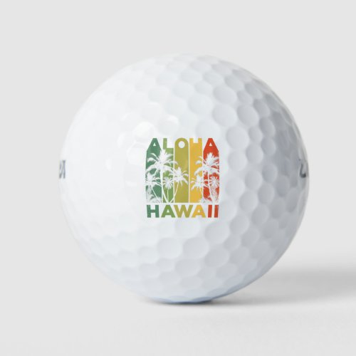 Aloha Hawaii Hawaiian Island T shirt Vintage 1980s Golf Balls