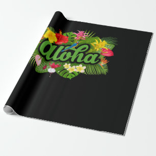 Aloha Hawaii Hawaiian Island Wrapping Paper