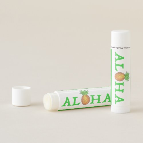 Aloha Hawaii Hawaiian Pineapple Island Wedding Lip Balm