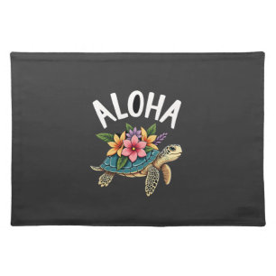 Aloha Hawaii Hawaiian-Shirt Turtle Hibiscus Kids G Cloth Placemat