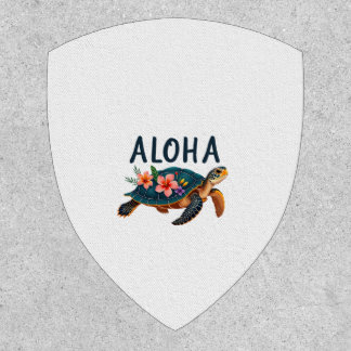 Aloha Hawaii Hawaiian-Shirt Turtle Hibiscus Kids G Patch