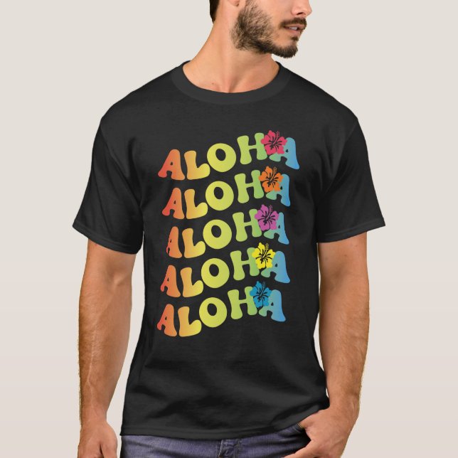 Aloha Hawaii Hibiscus Flower T-Shirt (Front)