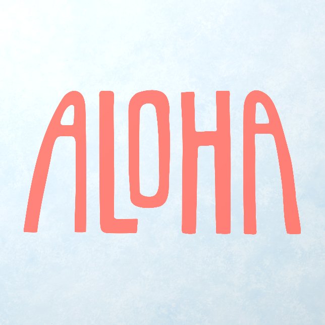 Aloha Hawaii Home Office Decor Wall Decal (Insitu 1)
